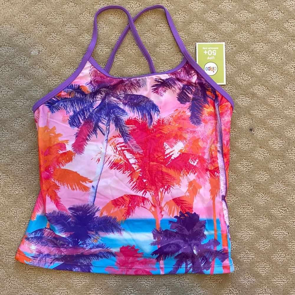 NWT Girls Circo Tankini top XL